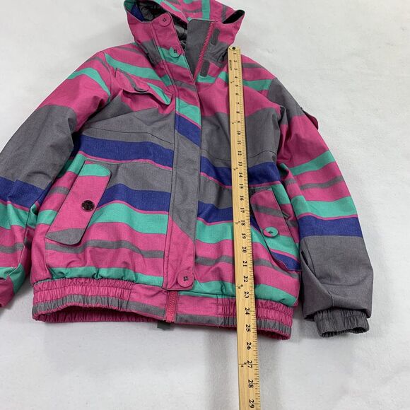 $169 M3 Millennium Three Lana Snowboard Jacket Size Large Youth Pink Gray Skiing - Picture 9 of 9